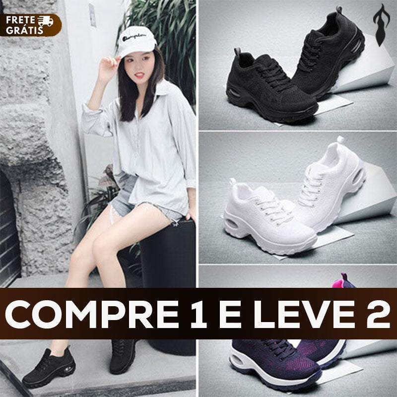 (Queima de Estoque🔥) Compre 1 Leve 2 Tênis Ortopédico Anti Impacto ConfFlex™ (Somente Hoje!)