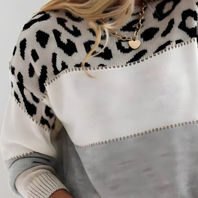 Julinha | Camisola Casual com Estampa Leopardo