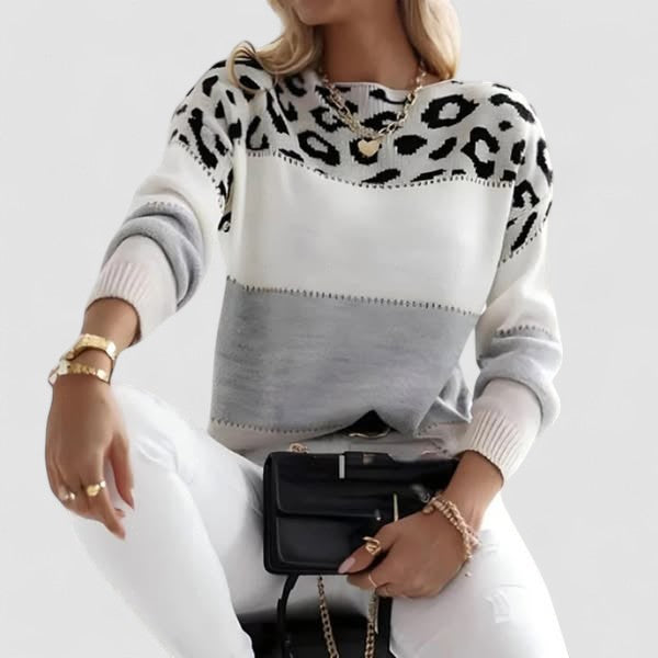 Julinha | Camisola Casual com Estampa Leopardo